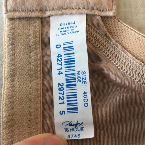 Playtex 18Hr Bra SZ 40E (DD) Beige Tan Nude - Picture 8 of 9